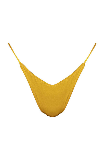 Women's Strappy Solid Color String Bikini Set Sexy Two Piece Swimsuit Beach Vacation Summer Swimwear