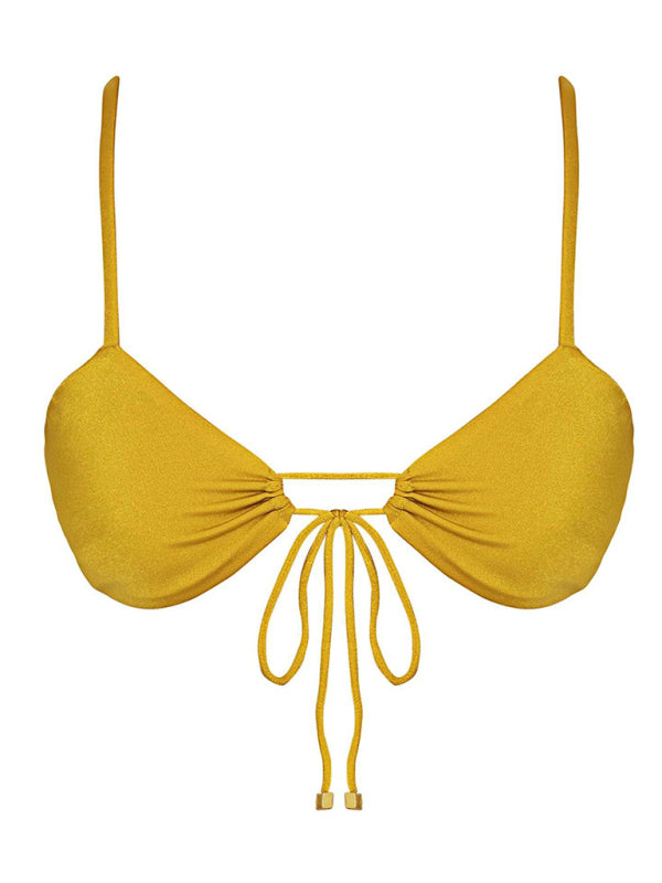 Women's Strappy Solid Color String Bikini Set Sexy Two Piece Swimsuit Beach Vacation Summer Swimwear - Seldom Seen Styles