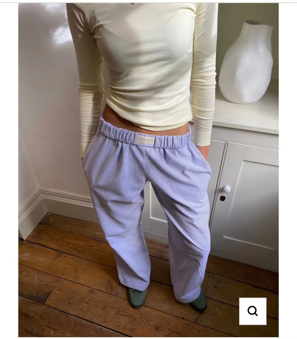 Women's Striped Wide Leg Pants High Waist Loose Casual Street Summer Vacation Trousers - Seldom Seen Styles