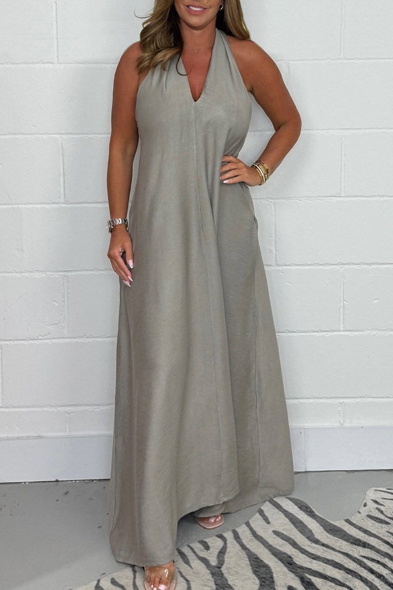 Women's T-Back Floaty Dress Floaty Maxi Dress - Seldom Seen Styles