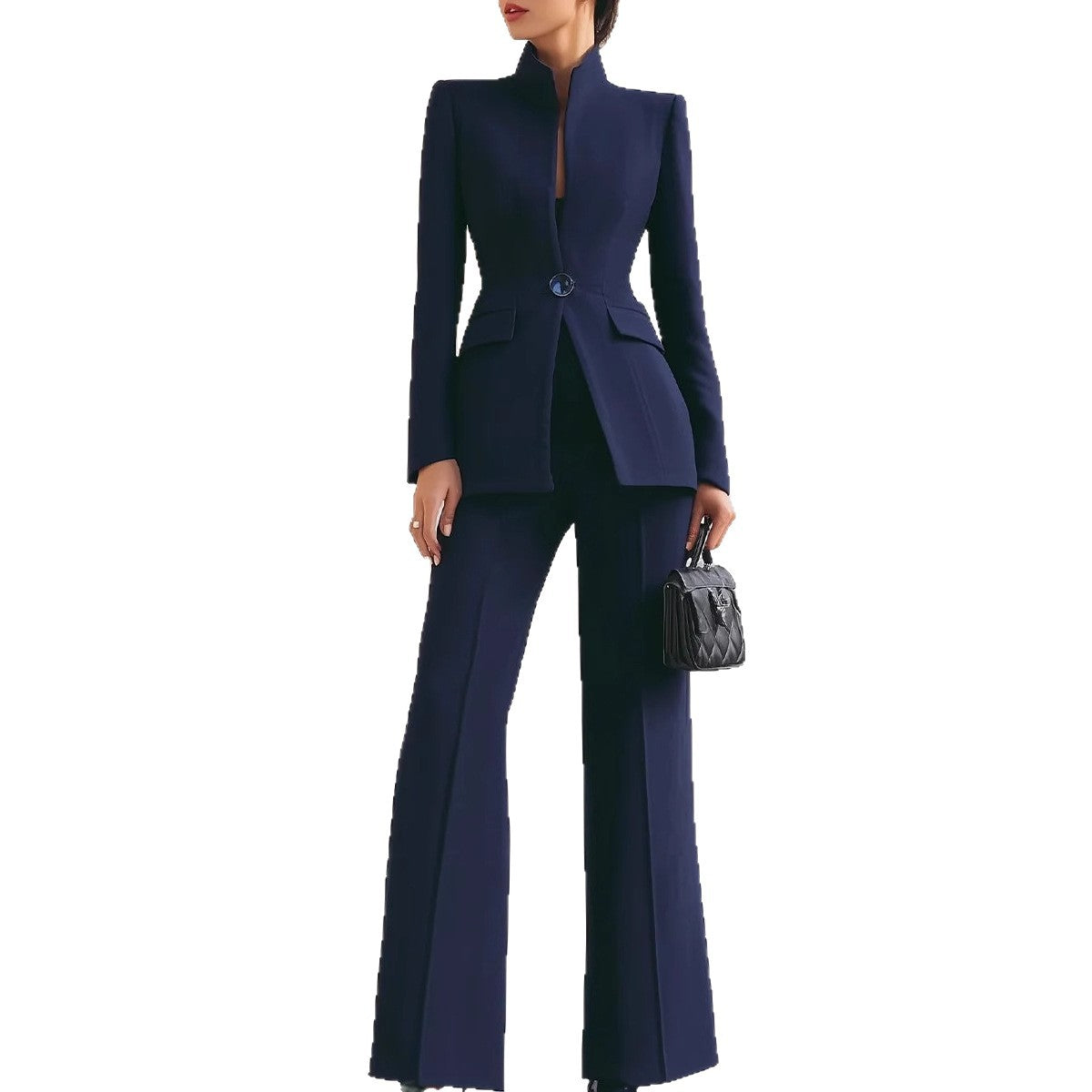 Women's Tailored Pants Suit Elegant Blazer and Wide Leg Trousers Two Piece Set Business Professional Office Outfit - Seldom Seen Styles
