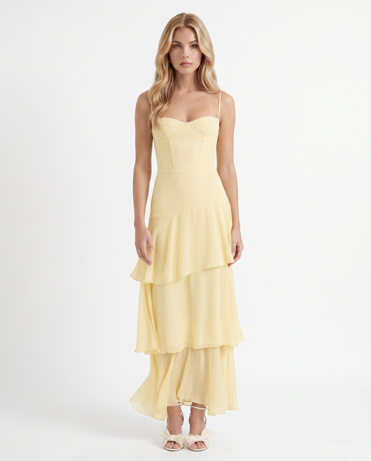 Women's Tiered Maxi Dress Flowy Layered Skirt Boho Summer Beach Vacation Wedding Guest Sundress | Sunny Tier - Seldom Seen Styles