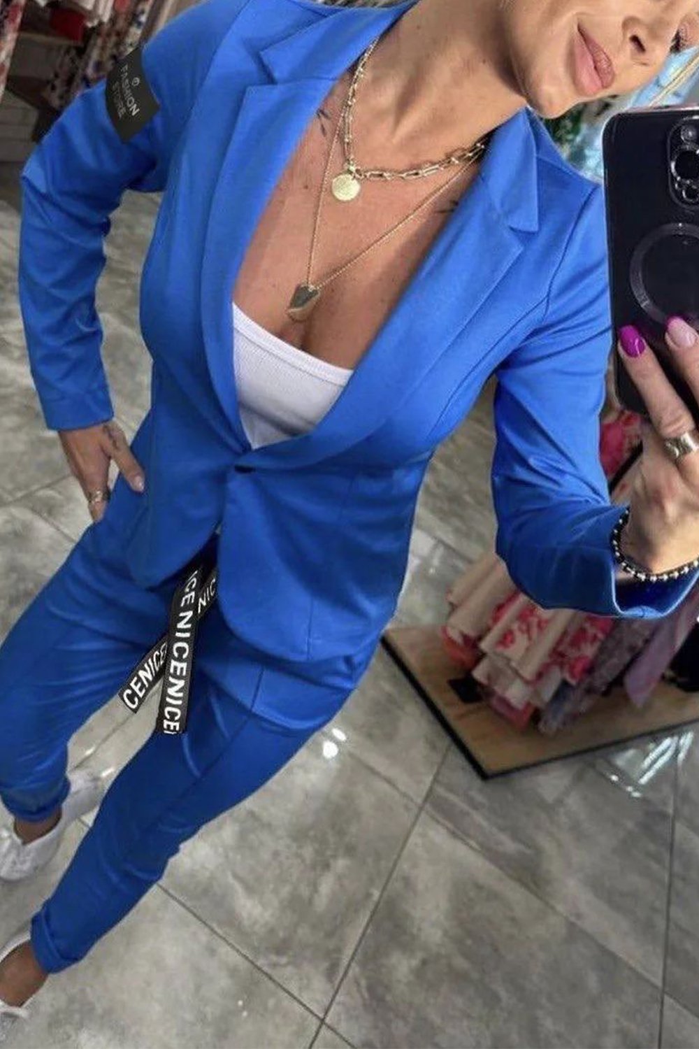 Women's Top Jacket & Elastic Pants Two-piece Set - Seldom Seen Styles