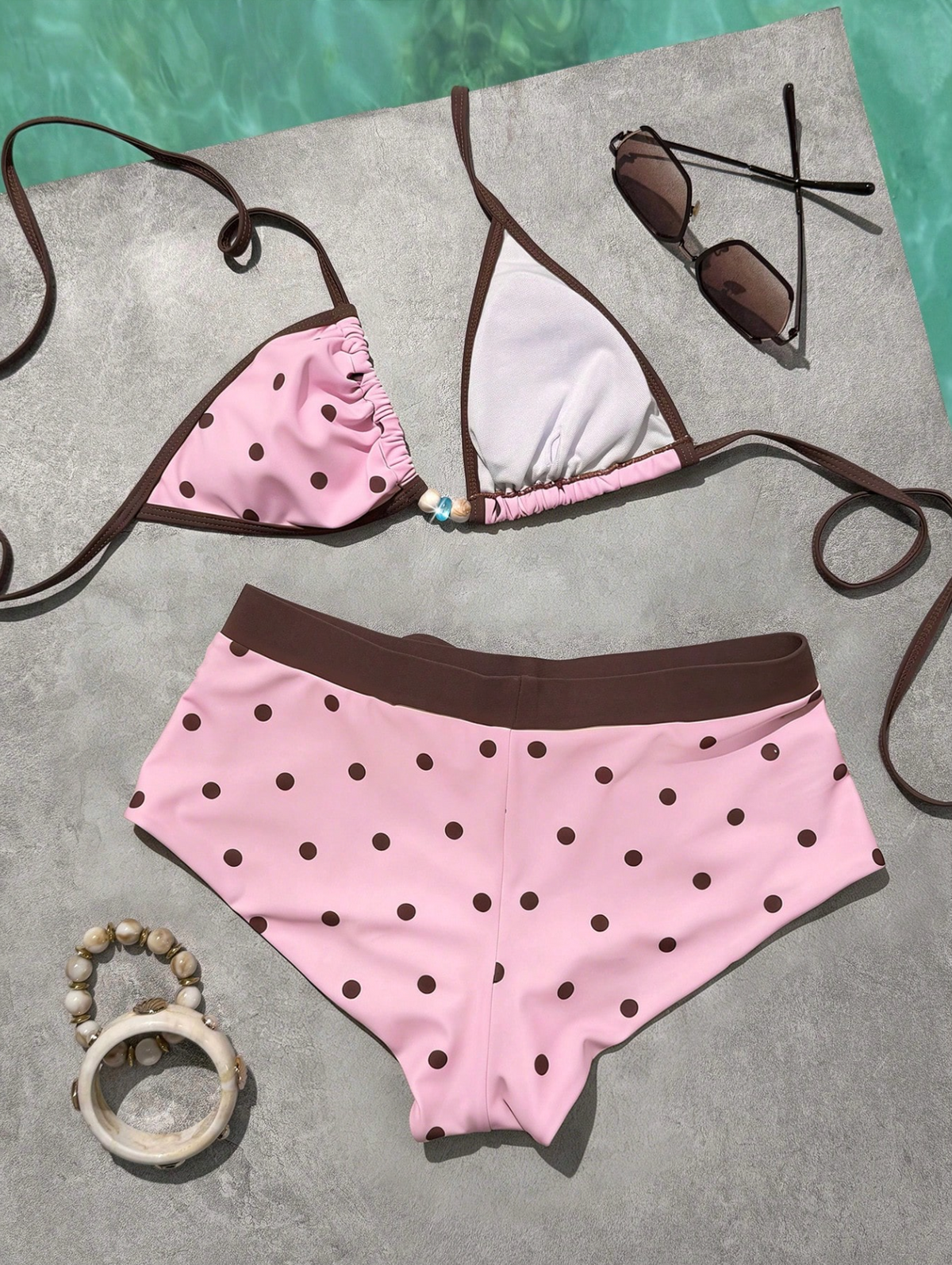 Women's Triangle Top Boy Shorts Bikini Set Full Coverage Retro Swimsuit Beach Vacation Pool Summer Bathing Suit - Seldom Seen Styles