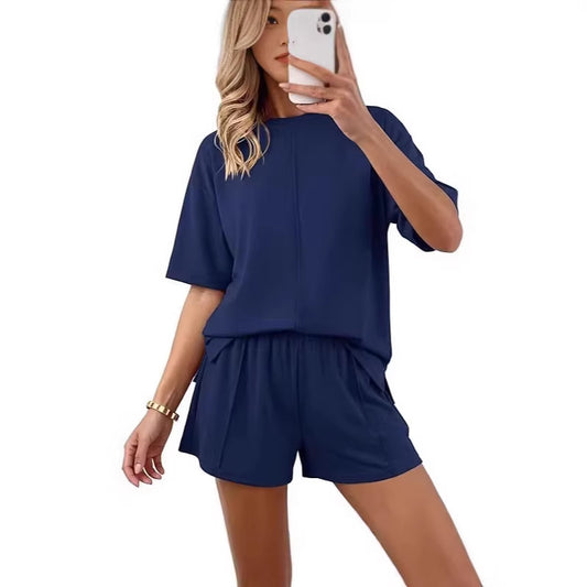 Women's Two Piece Shorts Set Casual Lounge Set Oversized T Shirt and Shorts Matching Set Summer Outfit - Seldom Seen Styles
