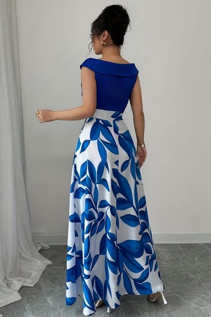 Women's V-Neck Floral A-Line Maxi Dress with Pockets | Casual Summer