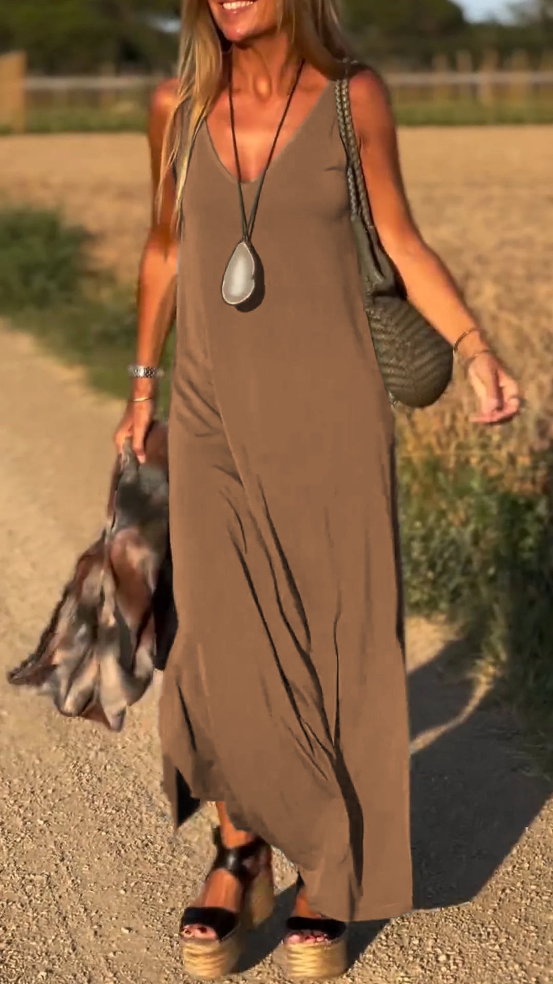 Women's V-neck Sleeveless Casual Dress - Seldom Seen Styles