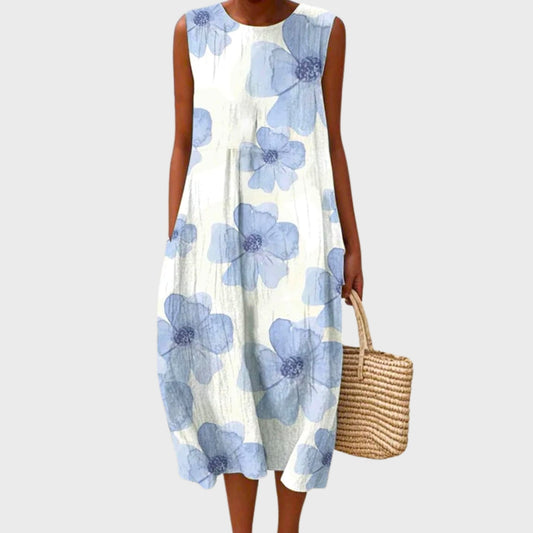 Women's Vintage Floral Print Casual Dress 2025 New Sleeveless Floral Flowy Long Dresses Summer Outfits - Seldom Seen Styles