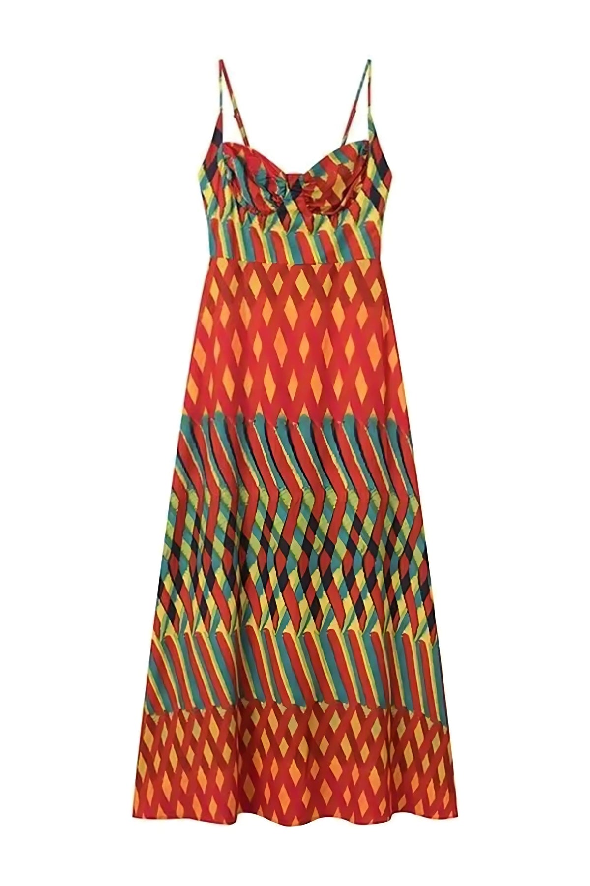 Women's Wedding Guest Printed Spaghetti Strap Maxi Dress - Seldom Seen Styles