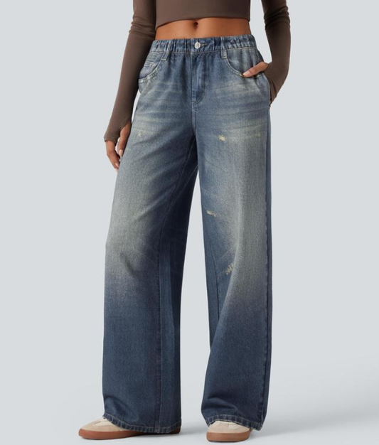 Women's Wide Leg Jeans High Waist Flowy Denim Pants Loose Fit Casual Trousers Regular Petite Tall Plus Size S-3XL - Seldom Seen Styles