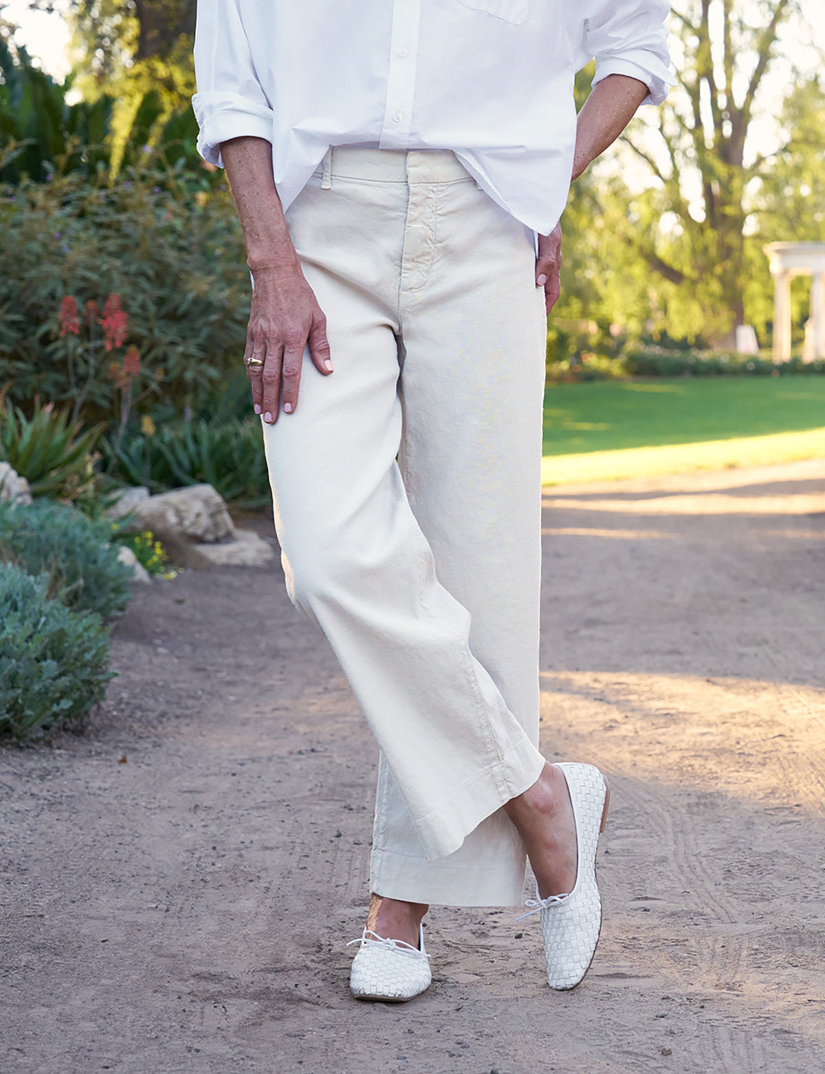 Women's Wide Leg Linen Pants High Waist Flowy Trousers Casual Summer Beach Vacation Outfit - Seldom Seen Styles