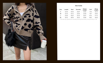 Damen Strickjacke mit Reißverschluss, Kapuze, überschnittenen Ärmeln, Herbst-Hoodie, Oberbekleidung
