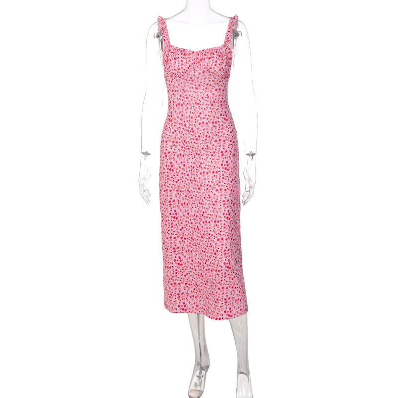 Women's new summer sexy bohemian vacation wind small floral suspender dress dress women - Seldom Seen Styles
