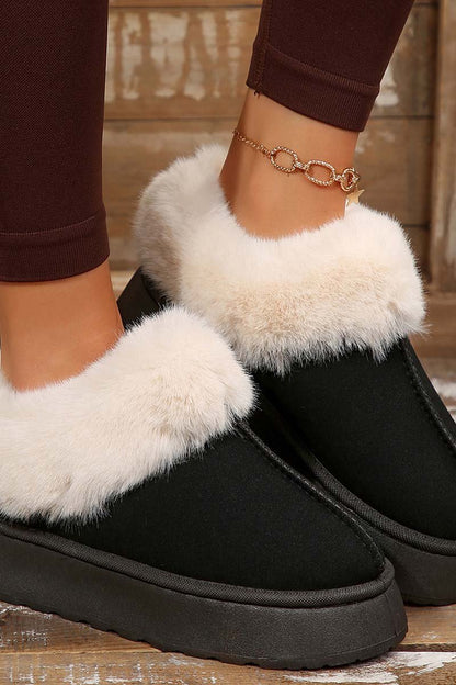 Bottes de neige épaisses, chaudes et confortables en peluche pour femmes