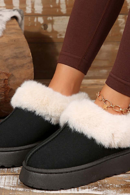 Bottes de neige épaisses, chaudes et confortables en peluche pour femmes