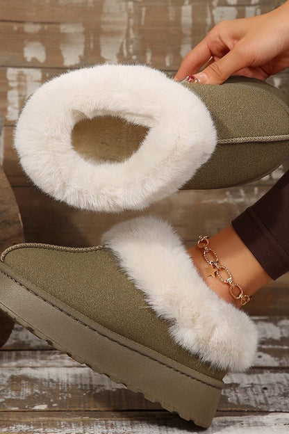 Bottes de neige épaisses, chaudes et confortables en peluche pour femmes