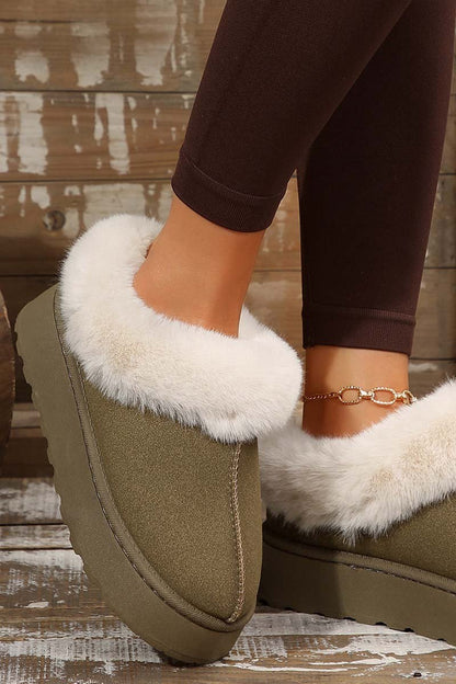 Bottes de neige épaisses, chaudes et confortables en peluche pour femmes