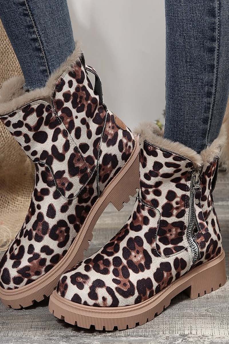 Women's velvet thickened warm mid-calf cotton boots - Seldom Seen Styles
