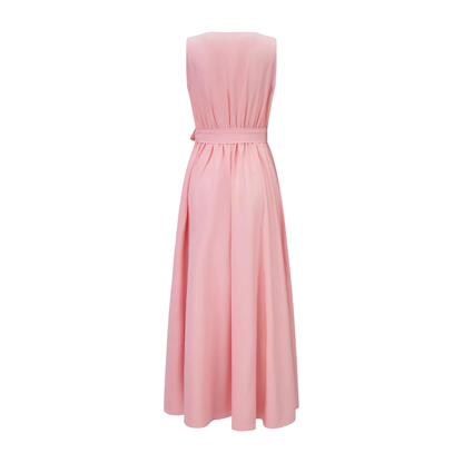 Women Feminine Tie Waist Maxi Dress Artisio