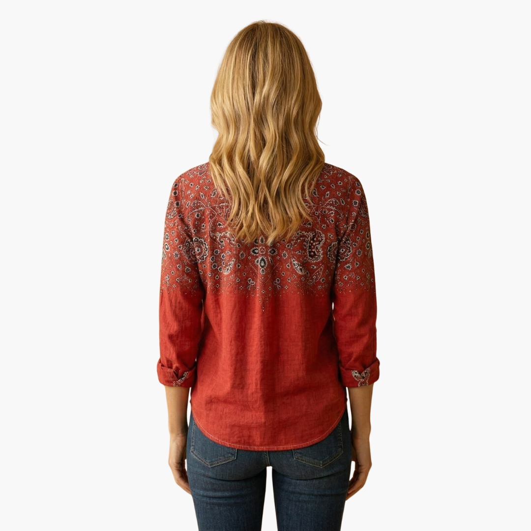 Women’s Button-Down Shirt with Classic Collar and Long Sleeves - Seldom Seen Styles