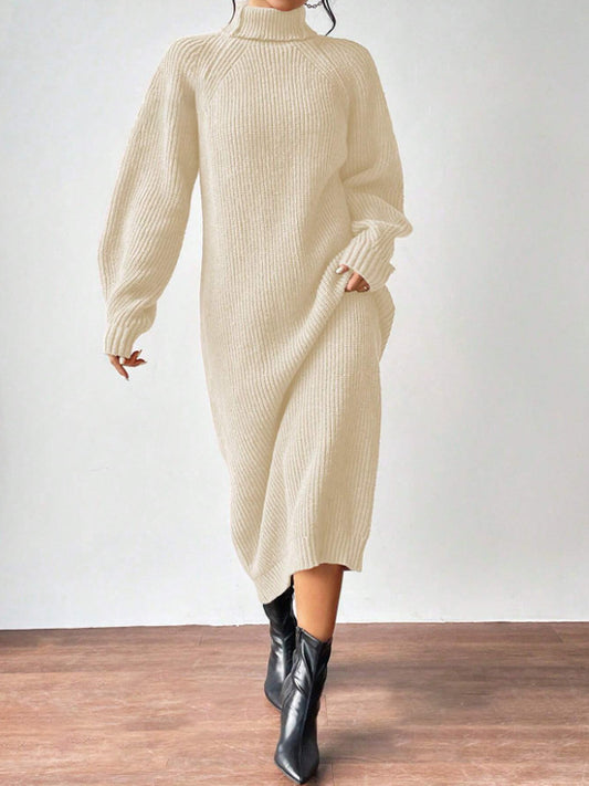  Women's Long Sleeve Midi Sweater Dress