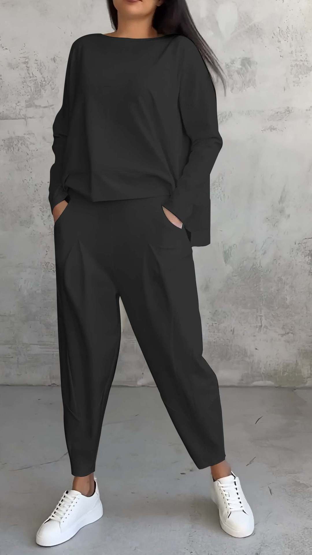 Womens 2 Piece Outfits Fall Solid Color Sweatsuits Sets Active Crewneck Going Out Sweat Suits Rompers Lounge Sets - Seldom Seen Styles