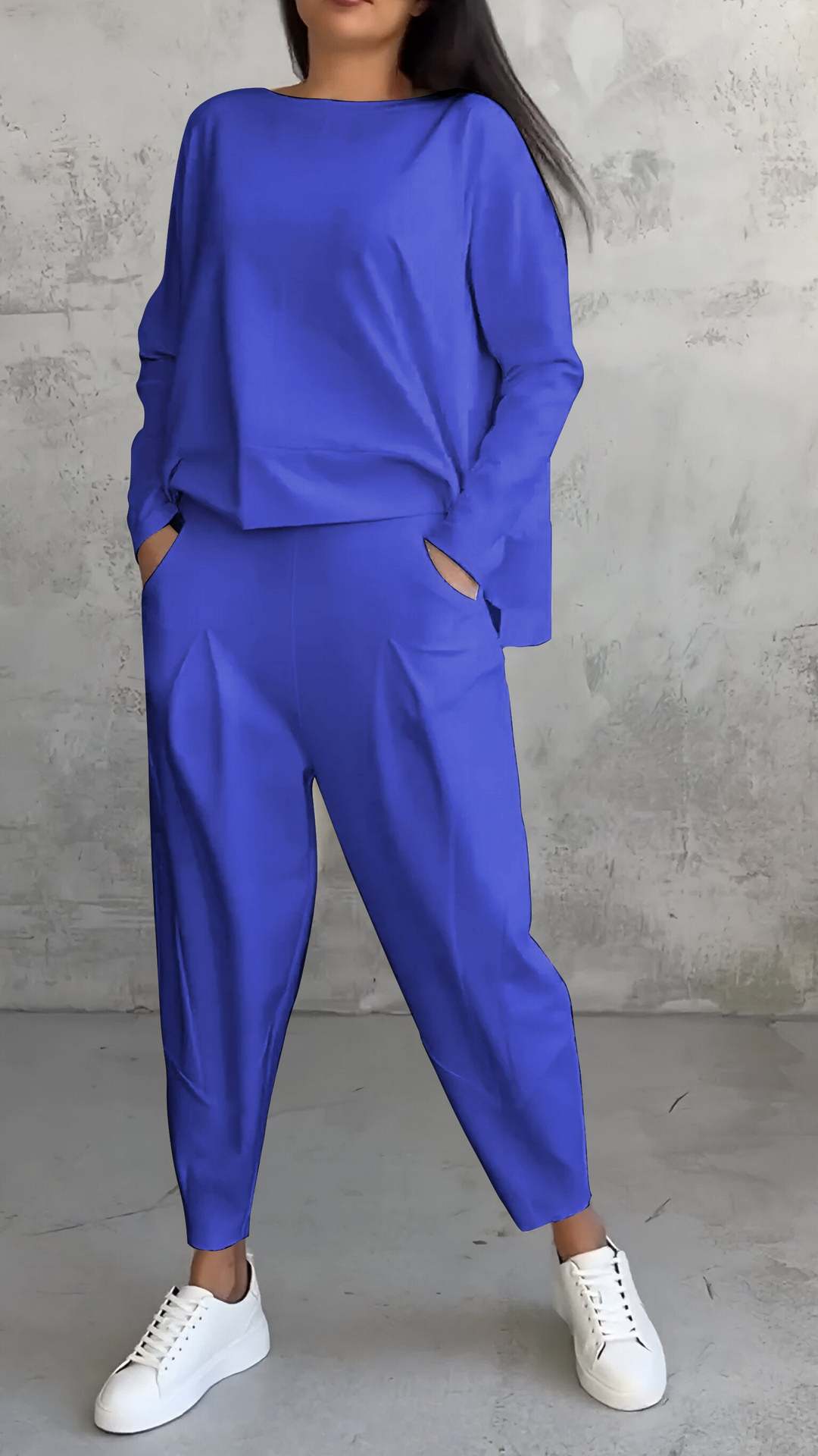 Womens 2 Piece Outfits Fall Solid Color Sweatsuits Sets Active Crewneck Going Out Sweat Suits Rompers Lounge Sets - Seldom Seen Styles