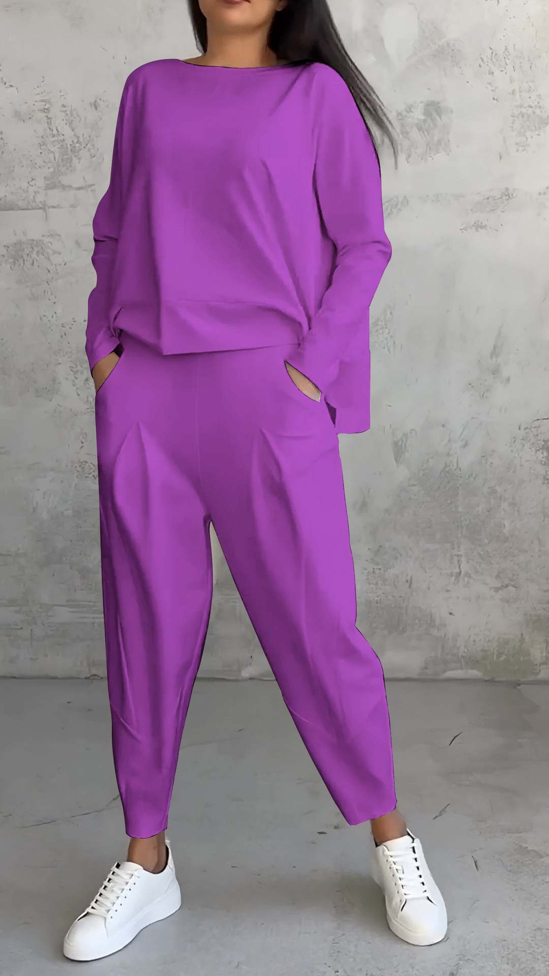 Womens 2 Piece Outfits Fall Solid Color Sweatsuits Sets Active Crewneck Going Out Sweat Suits Rompers Lounge Sets - Seldom Seen Styles