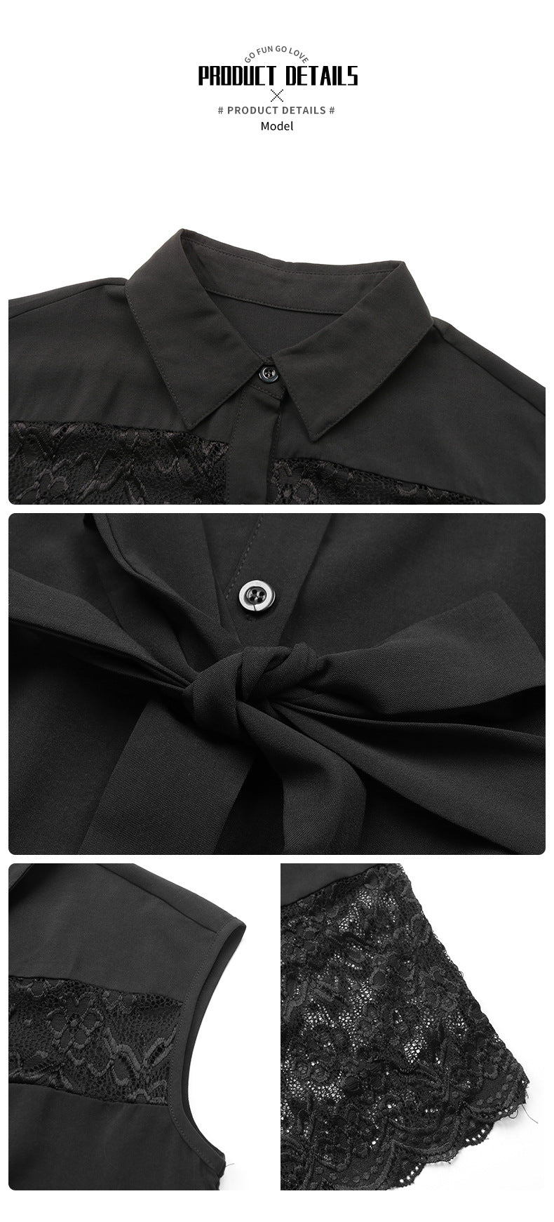 Womens 2025 Summer Button Down Shirt Dress Fashion Lapel Patchwork High Waist Lace Commute Dress - Seldom Seen Styles