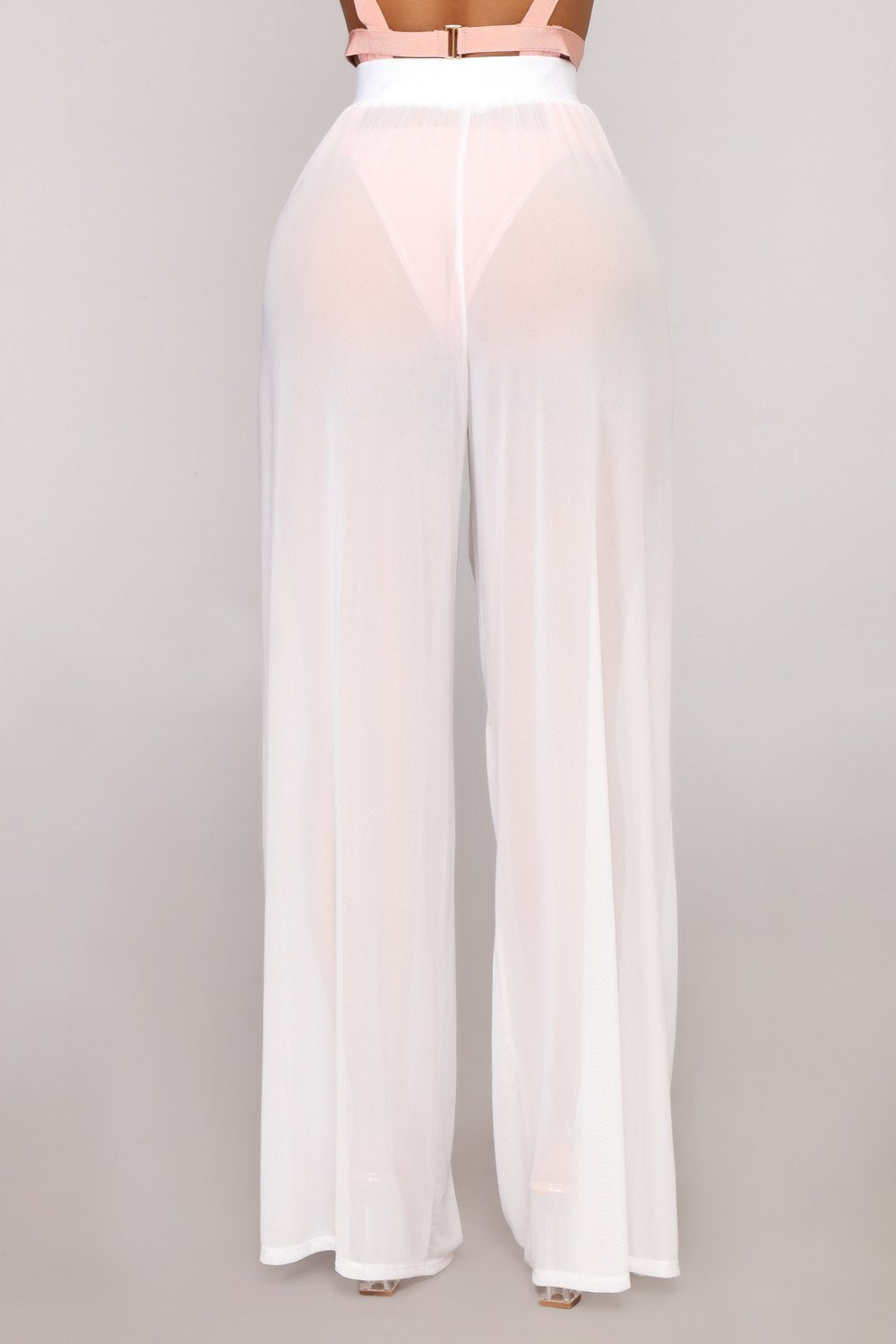 Womens Cover up Pants Sheer Bikini Bottoms Swimsuit Cover up Wide Leg Beach Pants - Seldom Seen Styles