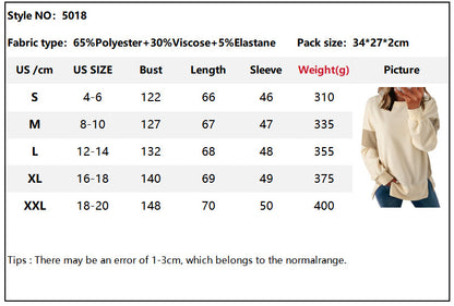 Womens Fashion 2025 Color Block Long Sleeve Crewneck Knitted Casual Loose Pullover Shirts TopsNew Round Neck Color Block Versatile Casual Loose Sweatshirt