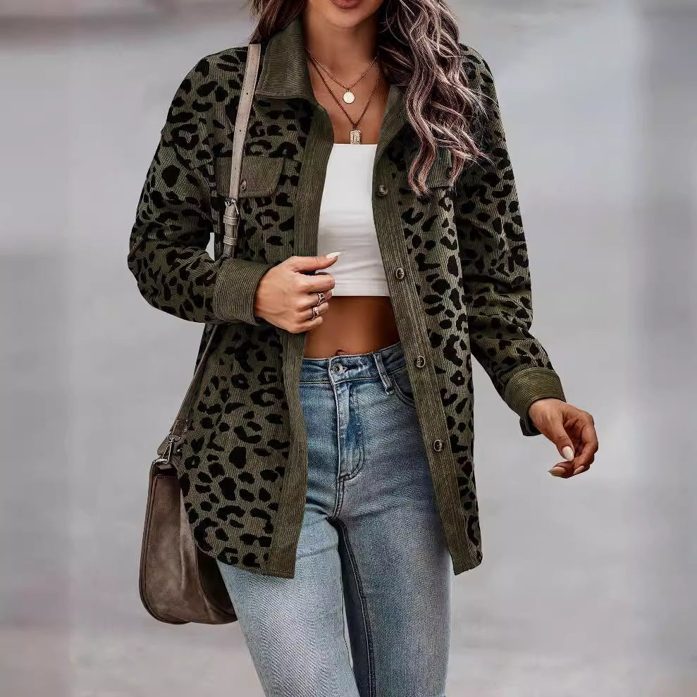 Womens Shacket Jacket Casual Leopard Print Cardigans Coat Oversized Button Down Long Sleeve Shirt 2024 Fashion Outfits - Seldom Seen Styles