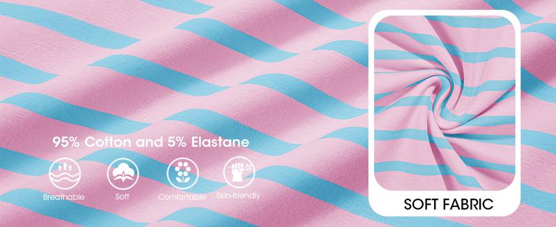 Womens Spring Summer Half Sleeve Oversized T Shirts Striped Color Block Cotton Tops Loose Sweatshirts - Seldom Seen Styles