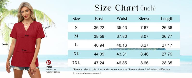 Womens Tops Summer Short Sleeve V Neck Blouses Business Casual Loose Fit Tshirts Trendy Fashion Outfits - Seldom Seen Styles