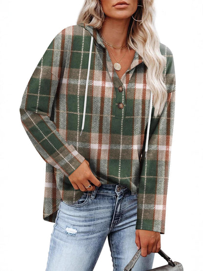 Haut pour femme col en V boutonné, pull pour femme, hauts à manches longues, tenues d'automne 2025, coupe ample