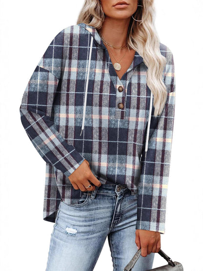 Haut pour femme col en V boutonné, pull pour femme, hauts à manches longues, tenues d'automne 2025, coupe ample