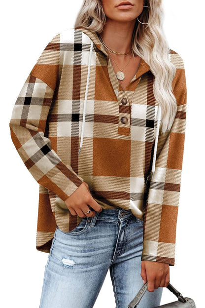 Haut pour femme col en V boutonné, pull pour femme, hauts à manches longues, tenues d'automne 2025, coupe ample