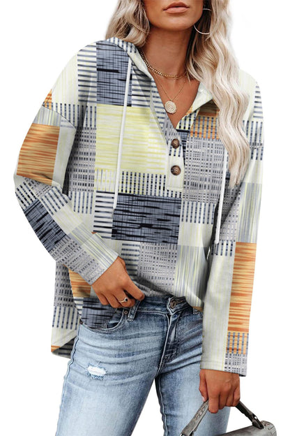 Haut pour femme col en V boutonné, pull pour femme, hauts à manches longues, tenues d'automne 2025, coupe ample
