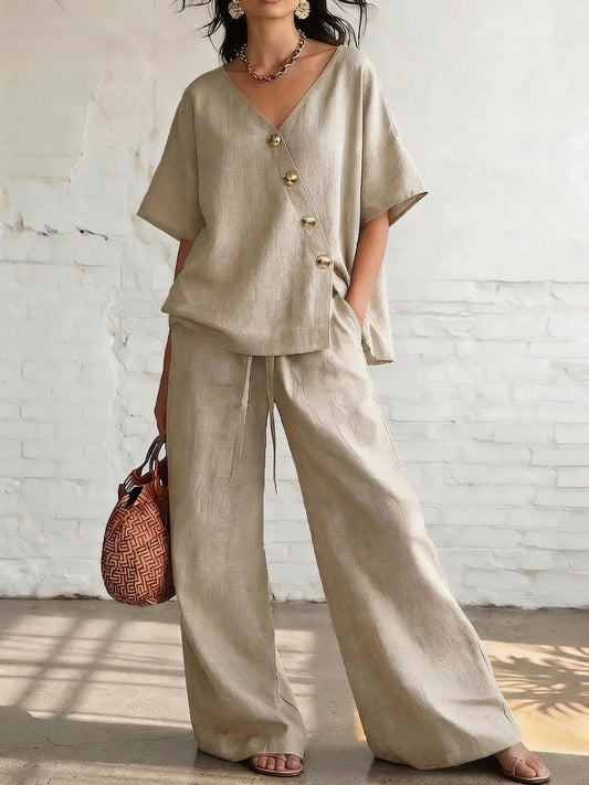 Wynonna Relaxed Wide Leg Trouser Set - Seldom Seen Styles