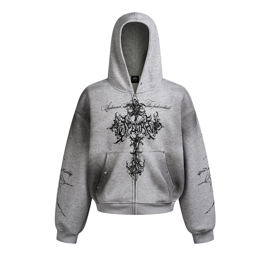 YAVIORA Cross Dyed Hoodie - Seldom Seen Styles