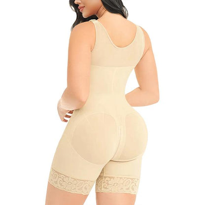 YIANNA Fajas Colombianas Shapewear für Damen, Bauchkontrolle, Ganzkörper-Shapewear, Po-Former mit Reißverschluss im Schritt