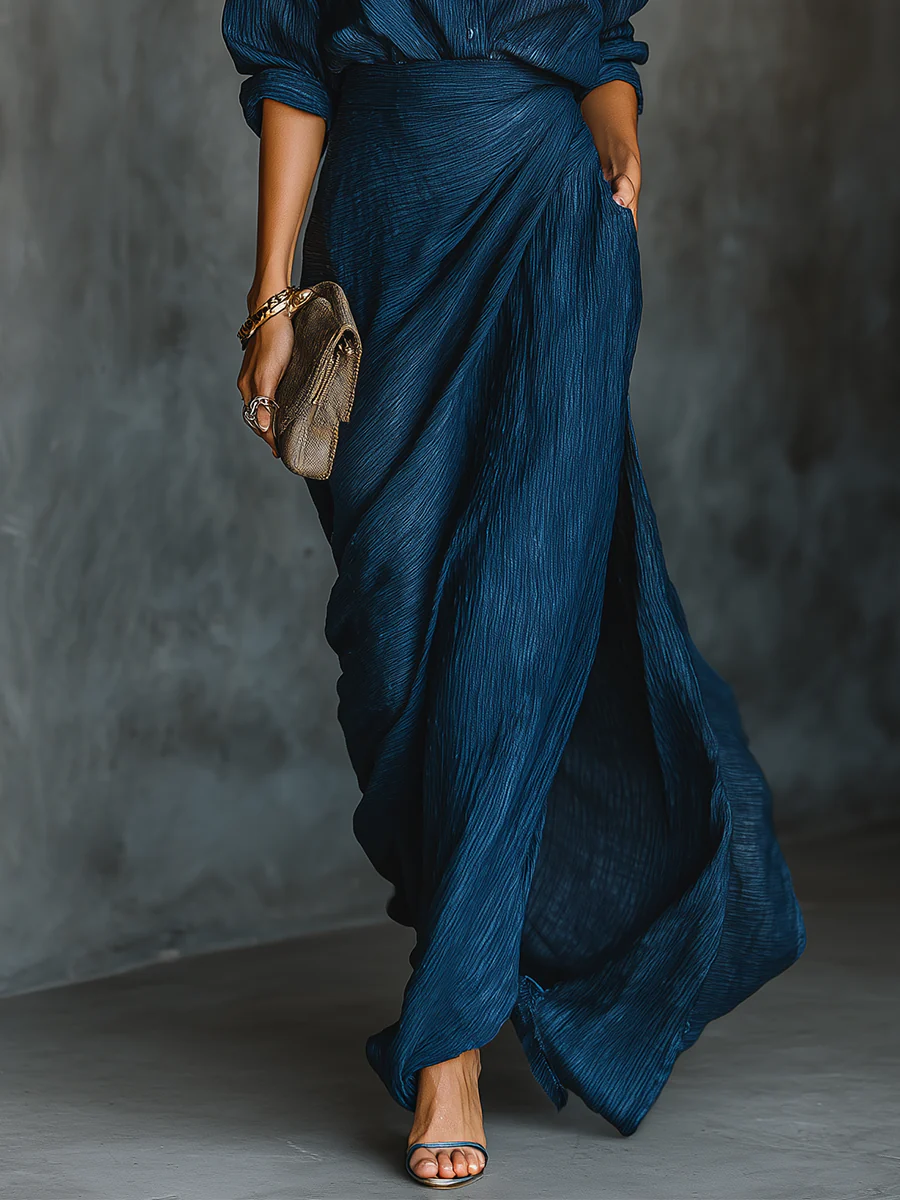 Selena | Women Elegant Shirt And Long Skirt Set - Seldom Seen Styles