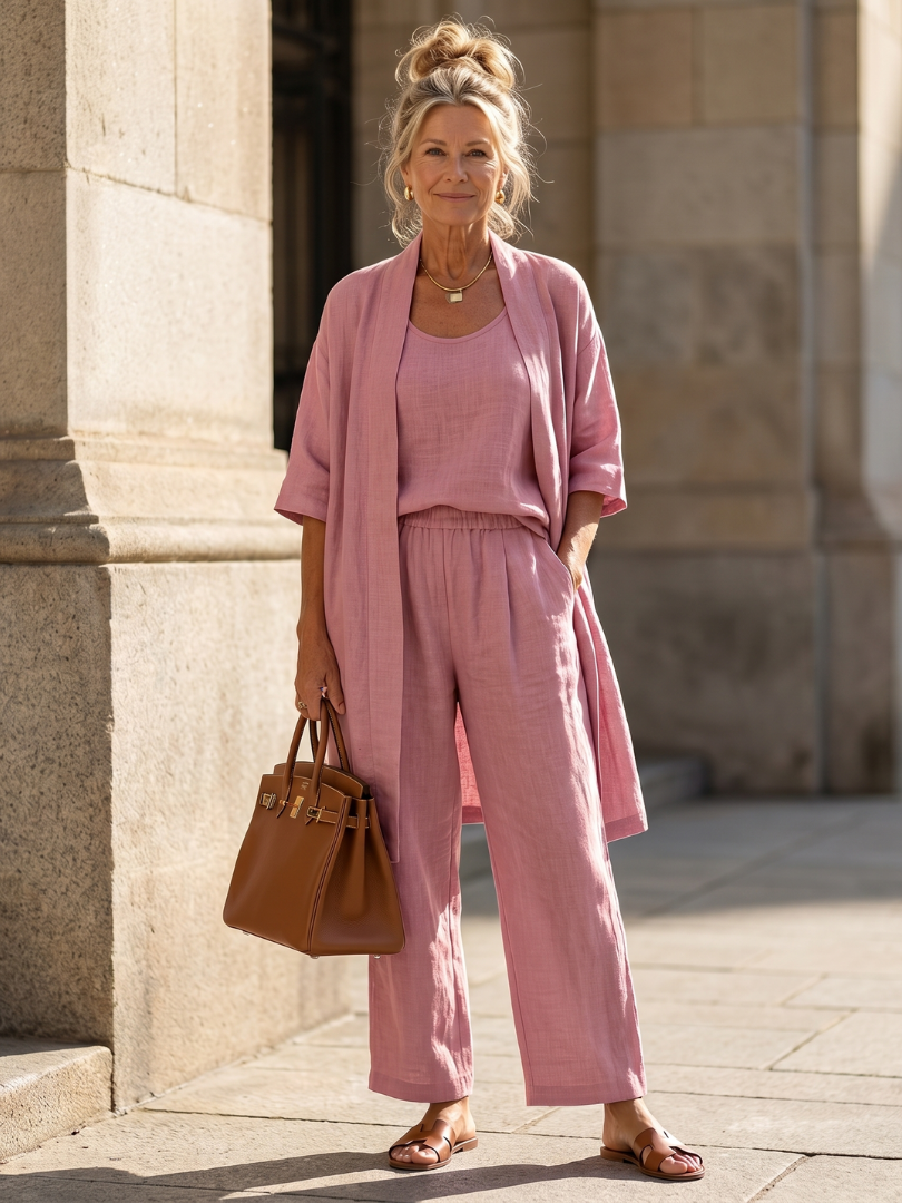 Yael | Three Piece Relaxed Top Pant Set - Seldom Seen Styles