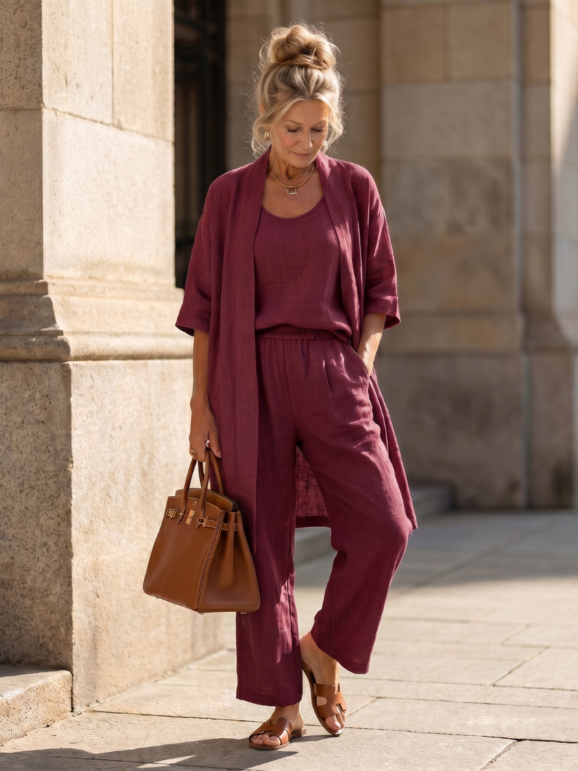 Yael | Three Piece Relaxed Top Pant Set - Seldom Seen Styles