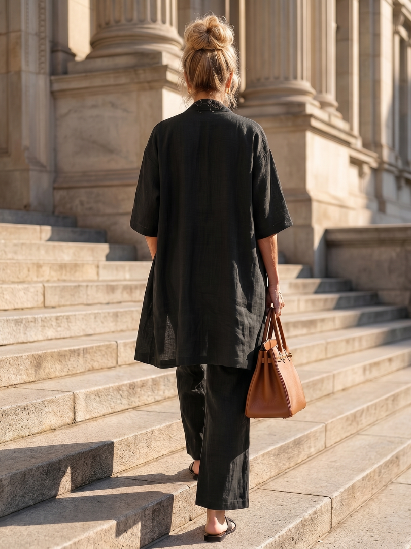 Yael | Three Piece Relaxed Top Pant Set - Seldom Seen Styles