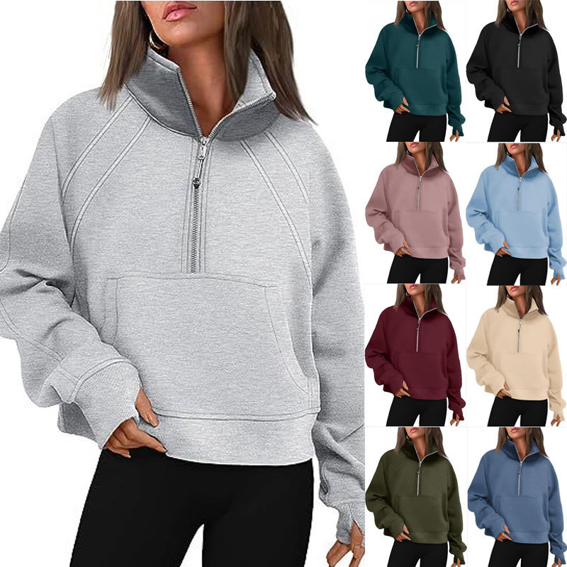 L Yoga Hoodie Jacket Designer Sweater Women's Define Workout Sport Coat Fiess Activewear Top Solid Zipper Sweatshirt Sportsmq