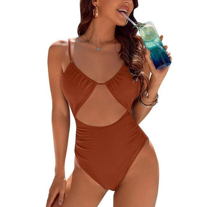 Womens One Piece Swimsuit Tummy Control Bathing Suit Sexy Flattering Cheeky High Cut Out Cute Ladies Swimwear - Seldom Seen Styles