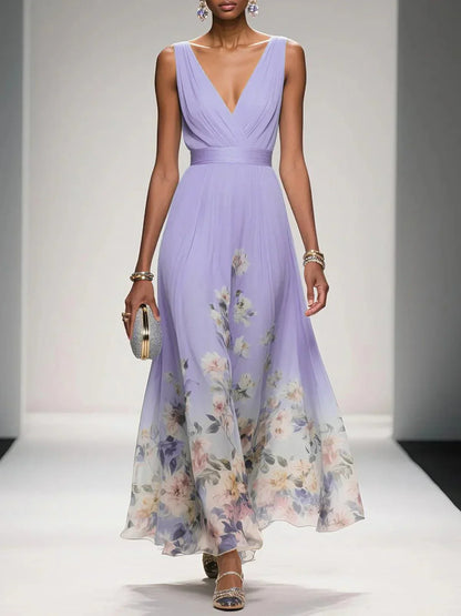 Blair | Women Floral Chiffon Summer Maxi Dress