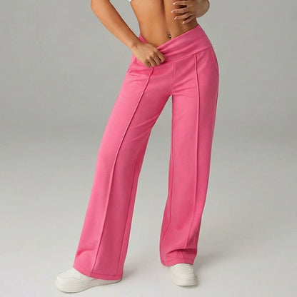 Loose, simple flat-bottom pants, suitable for women