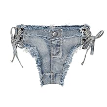 Women's Denim Bikini Set with Jeans Shorts and Bra for Beach Play and Bar Nightclub Performance - Seldom Seen Styles